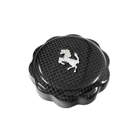 Carbon Fiber Oil Cap Cover w/ Cavallino - Ferrari 458