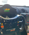 Steering Wheel and Dashboard of McLaren 650S GT3 For Sale at Prime Speed Sport in New Zealand. Chassis 019. Steering Wheel inspired by MP4-23A Formula 1 Car.