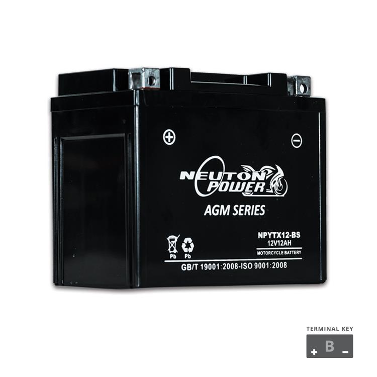 YTX12-BS 12V 12AH POWERSPORT BATTERY