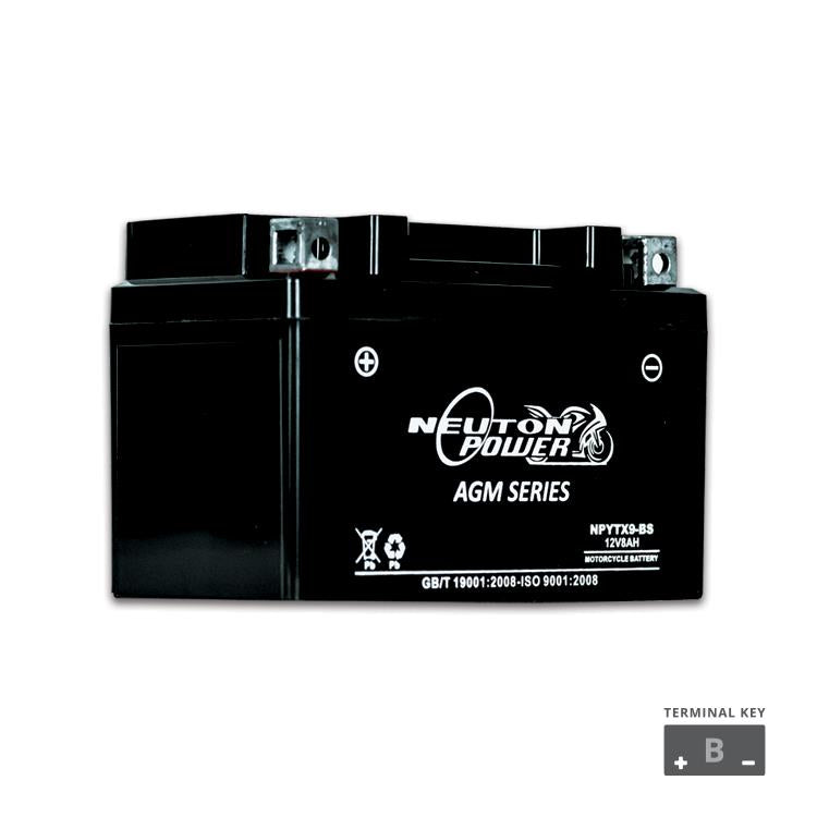 YTX9-BS 12V 8AH POWERSPORT BATTERY