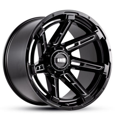 18X9 GD12 0 6/135/139.7 GLOSS BLACK+MILLED