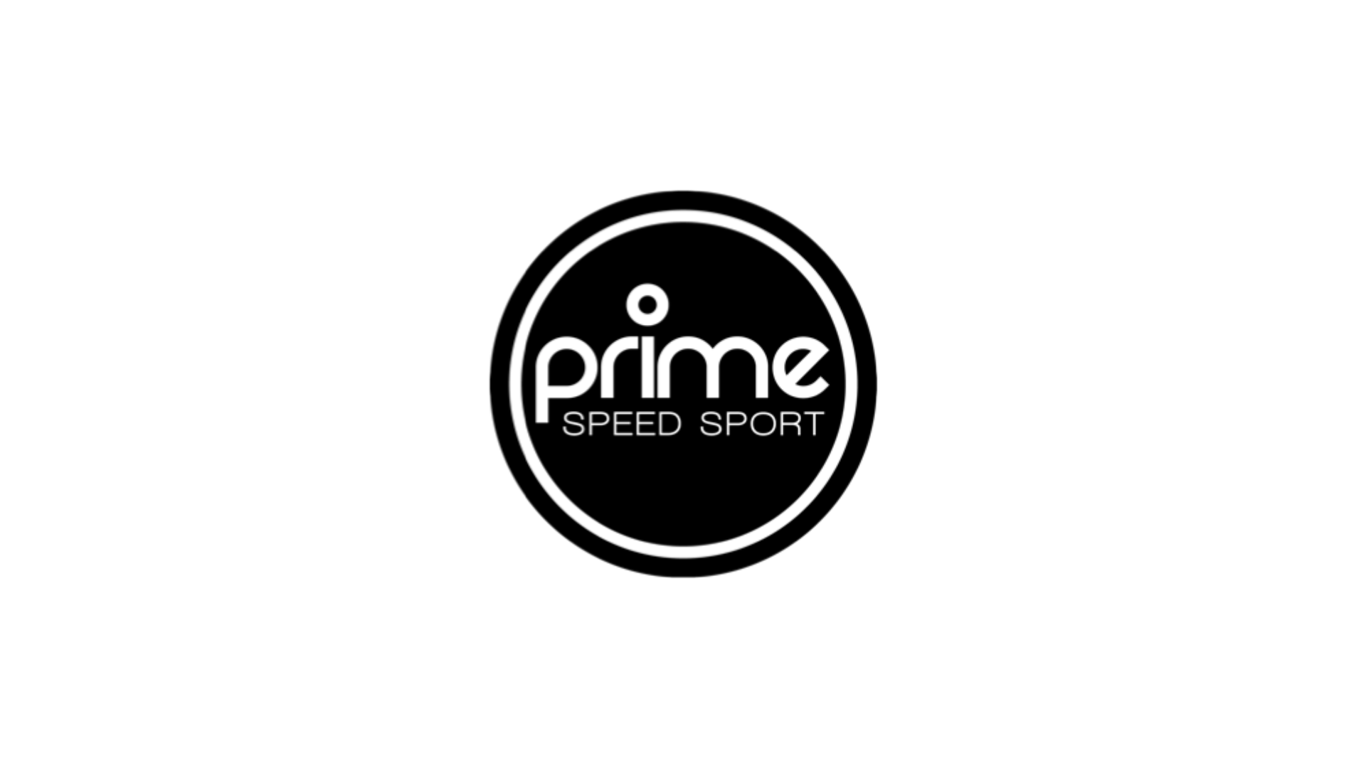 A circular black and white logo reading 'prime SPEED SPORT' centered on a plain white background.