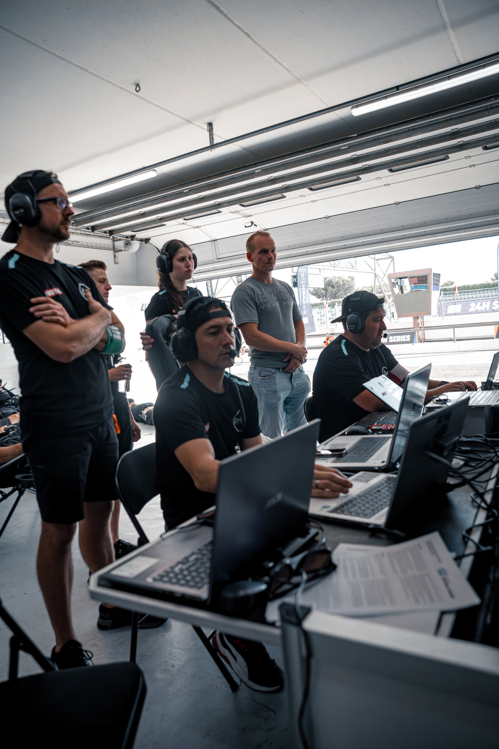 Group of Prime Speed Sport crew and Driver Miika Panu at the 12 Hours of Paul Ricard Michelin 24H Series Race.