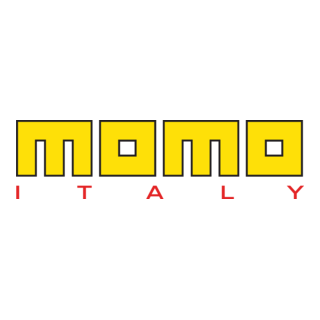 Yellow 'Momo Italy' logo on a transparent background