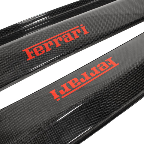 Carbon Fiber Door Sill/Step With Inserts Red Script - Ferrari F355