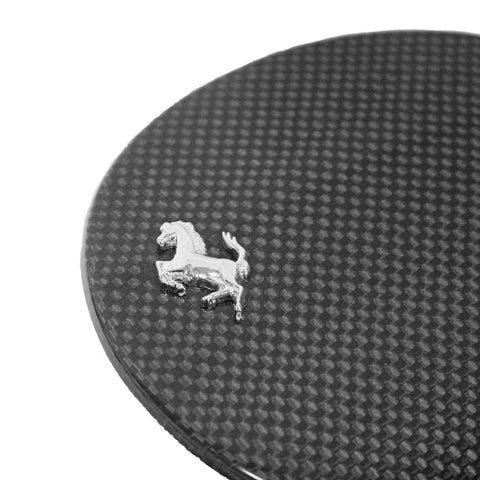 Carbon Fiber Fuel Door With Cavallino- Ferrari 458 Italia/Spider