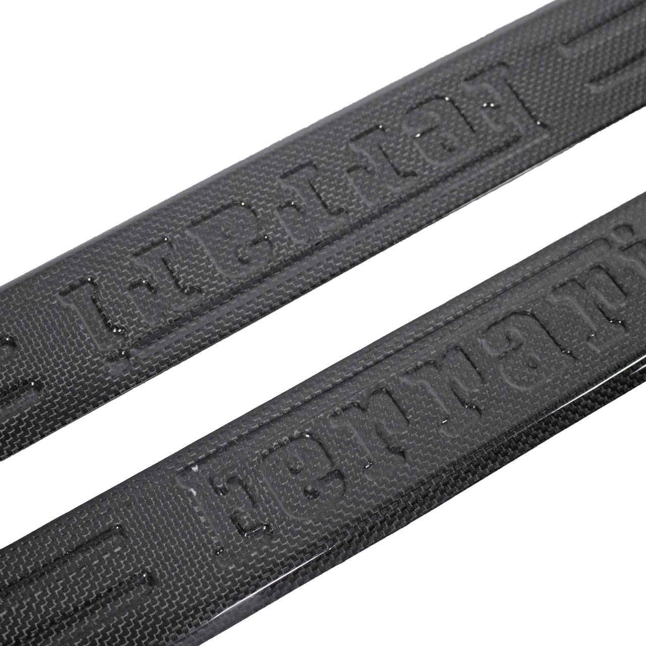 Carbon Fiber Embossed Door Sill Trim - Ferrari 488 Pista