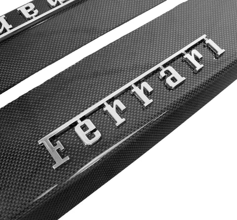 Carbon Fiber Right and Left Door Sills with Ferrari Chrome Script - Ferrari F12 Berlinetta