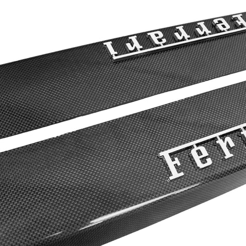 Carbon Fiber Right and Left Door Sills with Ferrari Chrome Script - Ferrari F12 Berlinetta