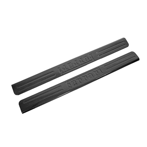 Carbon Fiber Embossed Door Sill Trim - Ferrari 488 Pista