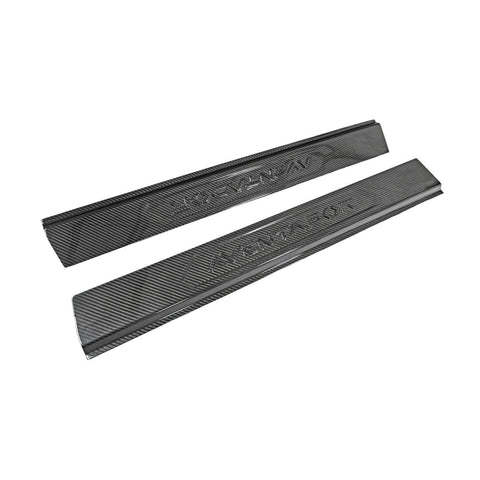 Carbon Fiber Embossed Door Sills - Lamborghini Aventador