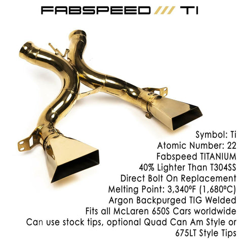 Fabspeed McLaren 650S Supreme Titanium X-Pipe Exhaust System (2014-2017)