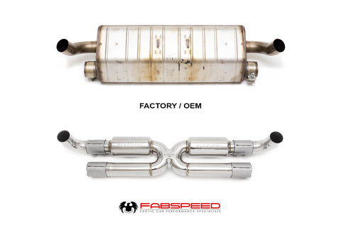 Fabspeed Porsche 991.2 Carrera Center Muffler Bypass X-Pipe (for Base) (2017-2019)