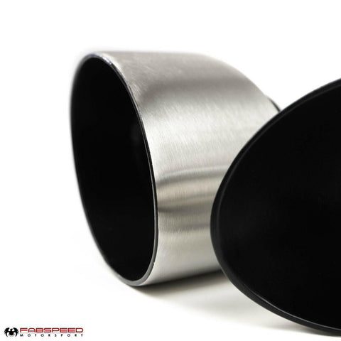 Fabspeed Porsche 993 Turbo Single Wall Oval Bolt-On Tips (1995-1998)